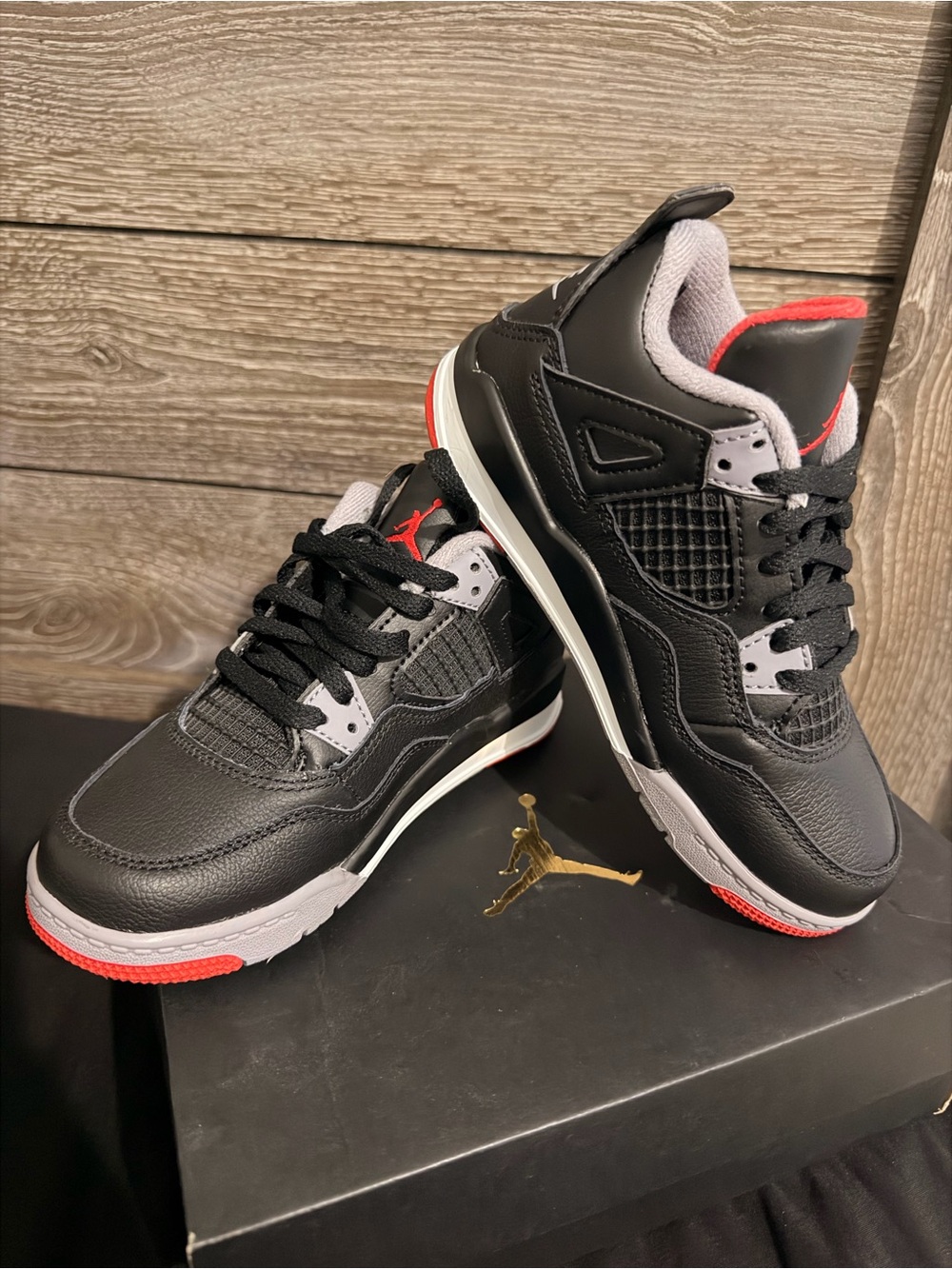 Jordan Kids Black and Red Low-Top Sneakers